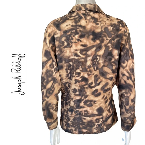 Joseph Ribkoff Leopard Print Long Sleeve
Blouse Tie Front Brown Black Size 8 - Picture 3 of 6